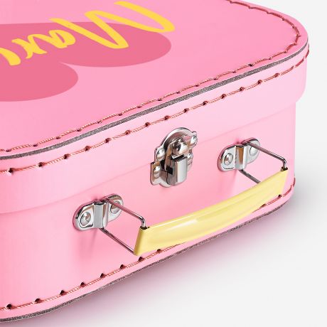 Personalizowany kuferek dla dziewczynki Z SERDUSZKIEM prezent dla dziewczynki walizka personalizowana