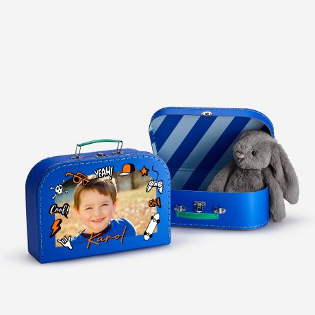 Kuferek ze zdjciem dla dziecka COOL kuferek dla chopca prezent dla chopca na urodziny