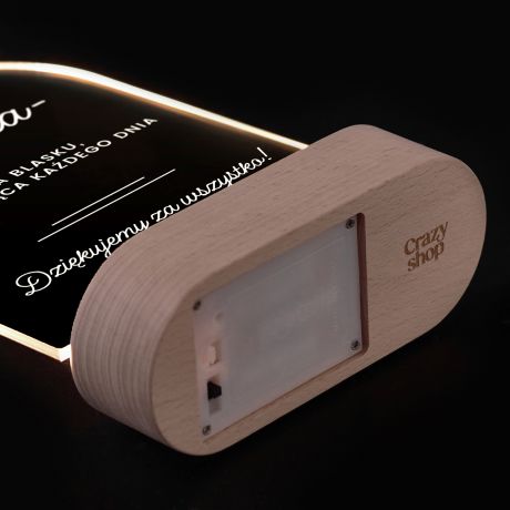Personalizowana lampka BLASK prezent dla nauczycielki prezent na dzie nauczyciela prezent dla nauczyciela