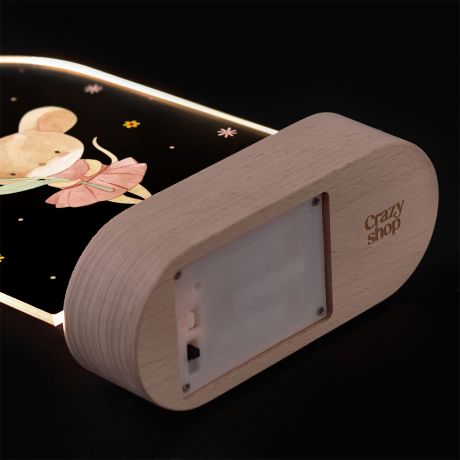 Lampka led MYSZKA prezent na narodziny dziewczynki lampka led dla dziecka lampka nocna dla dziecka