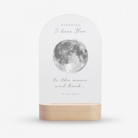 Podwietlana statuetka na walentynki LOVE YOU TO THE MOON