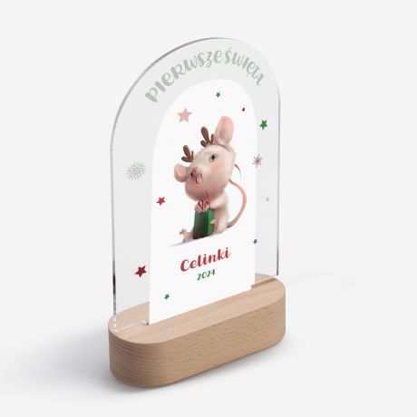 Lampka led z personalizacj PREZENT NA PIERWSZE WITA DLA DZIECKA