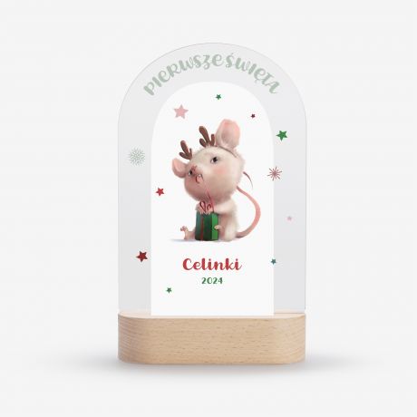 Lampka led z personalizacj PREZENT NA PIERWSZE WITA DLA DZIECKA