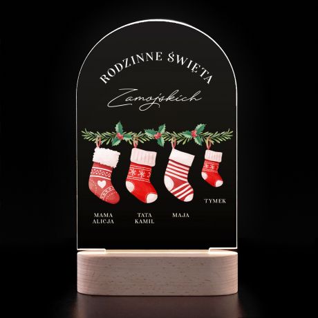 Personalizowana lampka led PPREZENT NA WITA dla rodziny