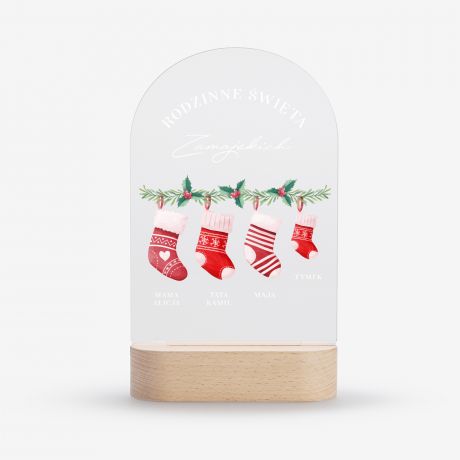 Personalizowana lampka led PPREZENT NA WITA dla rodziny