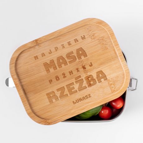 Lunchbox do pracy dla faceta NAJPIERW MASA POTEM RZEBA
