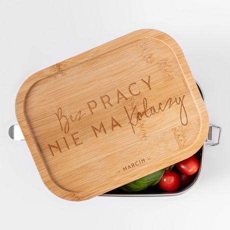 Personalizowany lunchbox do pracy BEZ PRACY NIE MA KOACZY