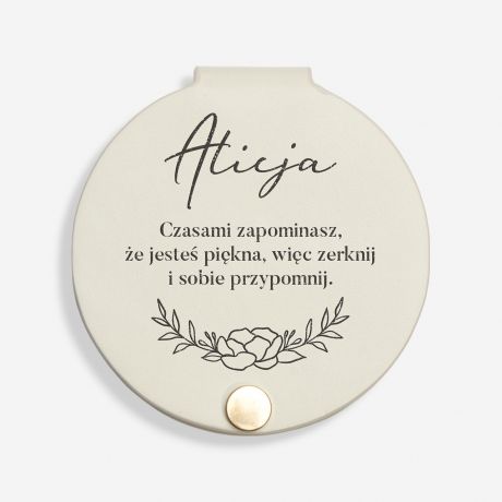 Personalizowane lusterko kompaktowe JESTE PIKNA