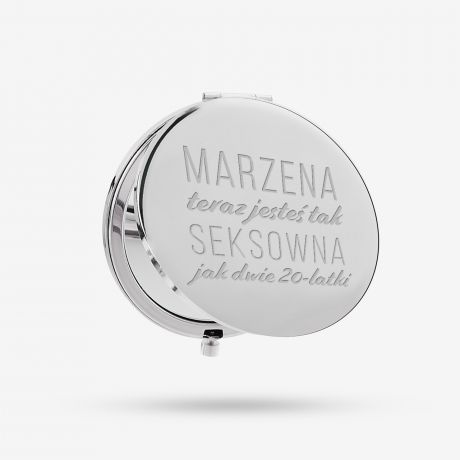 Lusterko grawerowane srebrne PREZENT NA 40 URODZINY DLA NIEJ