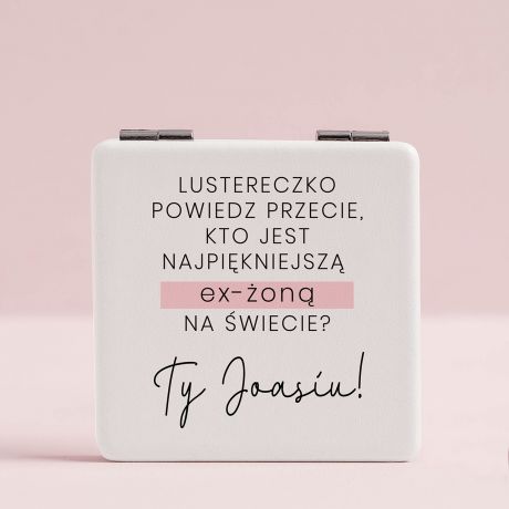 Lusterko z personalizacj MIESZNY PREZENT Z OKAZJI ROZWODU