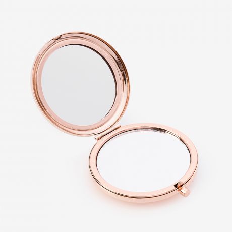 Lusterko kieszonkowe rose gold NIE TYLKO OD WITA drobny upominek dla kobiety prezent dla kobiety