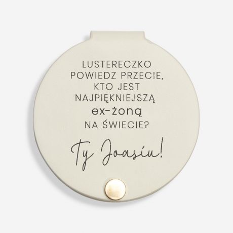 Grawerowane lusterko MIESZNY PREZENT Z OKAZJI ROZWODU prezent dla rozwdki prezent na rozwd