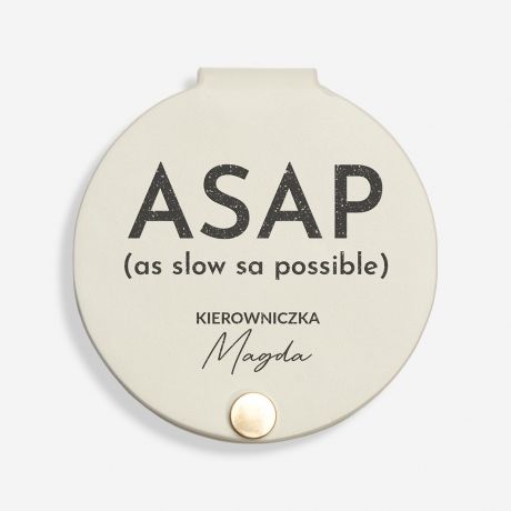 Lusterko z grawerem prezent dla kierowniczki