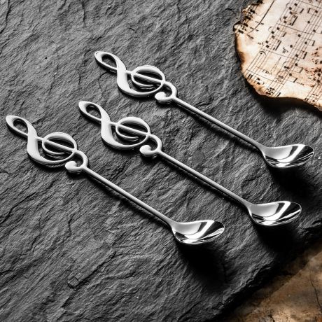 Oryginalne �y�eczki KLUCZ WIOLINOWY 3 szt. prezent dla muzyka praktyczny prezent dla muzyka