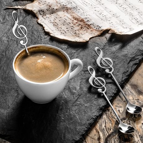 Oryginalne �y�eczki KLUCZ WIOLINOWY 3 szt. prezent dla muzyka praktyczny prezent dla muzyka