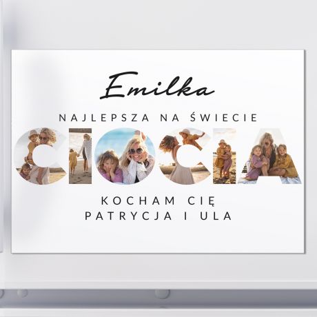 Magnes na lodwk ze zdjciami UPOMINEK DLA CIOCI