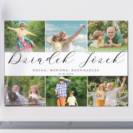 Personalizowany MAGNES DLA DZIADKA ze zdjciami