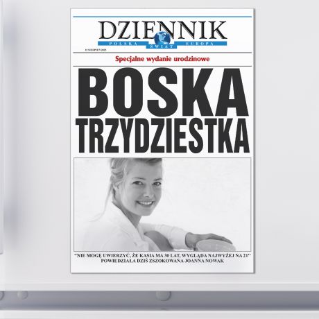 Magnes ze zdjciem DZIENNIK upominek na 30 urodziny