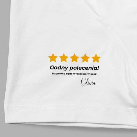 Personalizowane bokserki mskie GODNY POLECENIA - XL