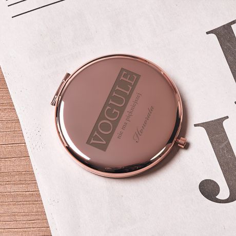 Mae lusterko do makijau rose gold VOGULE upominek dla kobiety prezent dla kobiety lusterko kieszonkowe