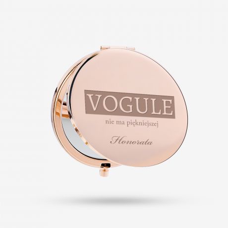 Mae lusterko do makijau rose gold VOGULE upominek dla kobiety prezent dla kobiety lusterko kieszonkowe