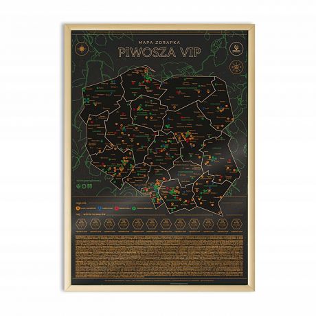 Mapa zdrapka PIWA oryginalny prezent dla piwosza