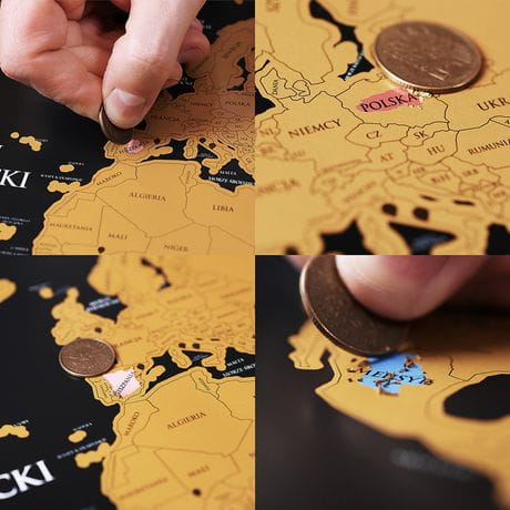 Mapa zdrapka PREZENT DLA PODRӯNIKW