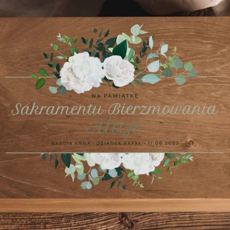 Personalizowane pudeko wspomnie PAMITKA BIERZMOWANIA