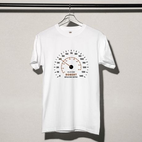 Mska koszulka na 40 urodziny BYLE DO SETKI - XXL