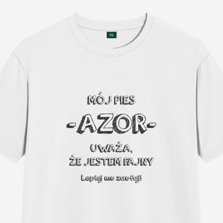 Mska koszulka z nadrukiem PREZENT DLA WACICIELA PSA - XL