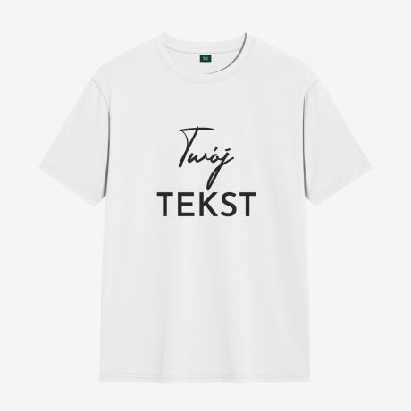 Mska koszulka z wasnym nadrukiem TWJ TEKST - XL