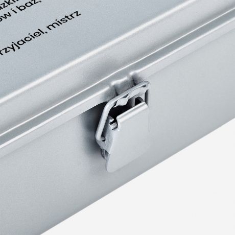 Metalowa skrzyneczka dla taty DEFINICJA szara