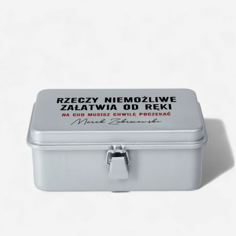 Metalowe pudeko dla majsterkowicza RZECZY NIEMOLIWE prezent dla mczyzny prezent dla majsterkowicza