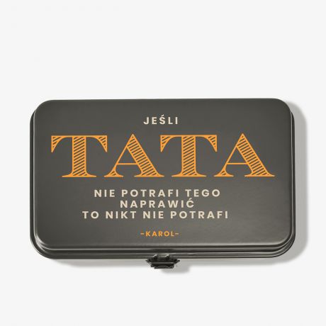 Metalowe pudeko na Dzie Taty ZOTA RCZKA prezent na dzie ojca skrzynka na prezent prezent dla taty