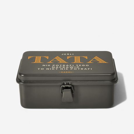 Metalowe pudeko na Dzie Taty ZOTA RCZKA prezent na dzie ojca skrzynka na prezent prezent dla taty