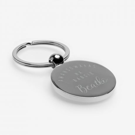 Metalowy brelok dla babci AWANS powiadomienie o ci��y