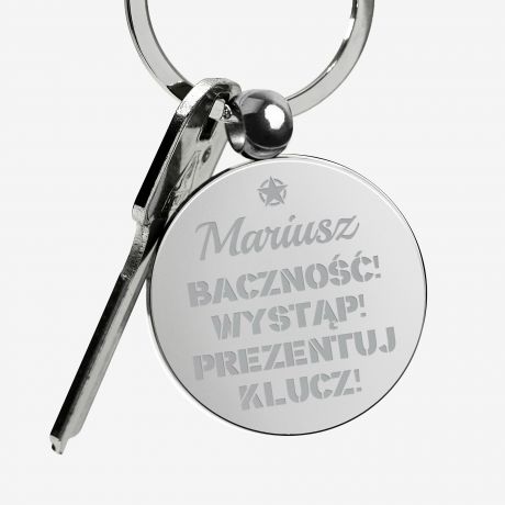 Metalowy BRELOK WOJSKOWY