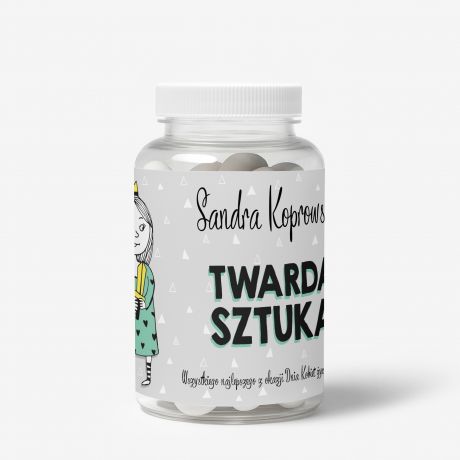 Mitwki + etykieta dekoracyjna do samodzielnego naklejenia TWARDA SZTUKA prezent dla kobiety cukierki mitowe