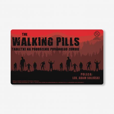 Mitwki + etykieta dekoracyjna do samodzielnego naklejenia dla fana The Walking Dead cukierki mitowe