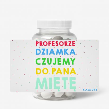 Mitwki + etykieta dekoracyjna do samodzielnego naklejenia CZUJEMY MIT prezent dla nauczyciela