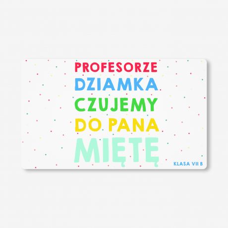 Mitwki + etykieta dekoracyjna do samodzielnego naklejenia CZUJEMY MIT prezent dla nauczyciela