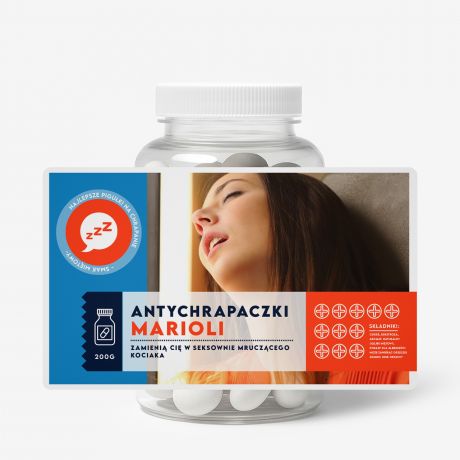 Mitwki + etykieta dekoracyjna do samodzielnego naklejenia DOBRANOC mieszny prezent dla niej cukierki mitowe