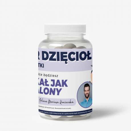 Mitwki + etykieta dekoracyjna do samodzielnego naklejenia DZICIO zabawny upominek ze zdjciem draetki mitowe