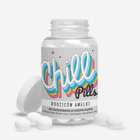 Mitwki personalizowane CHILL PILLS UPOMINEK DLA WIEO UPIECZONYCH RODZICW