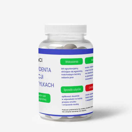 Mitwki + personalizowana etykieta do naklejenia PREZENT DLA STUDENTA FARMACJI  cukierki mitowe