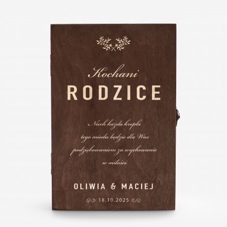 Mid pitny w skrzynce z grawerem PODZIKOWANIA LUBNE DLA RODZICW