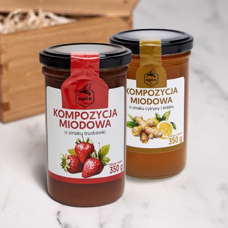 Miody w skrzynce personalizowanej PREZENT NA ODEJ�CIE PRACOWNIKA