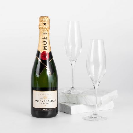 Zestaw prezentowy GRATULACJE! szampan z kieliszkami