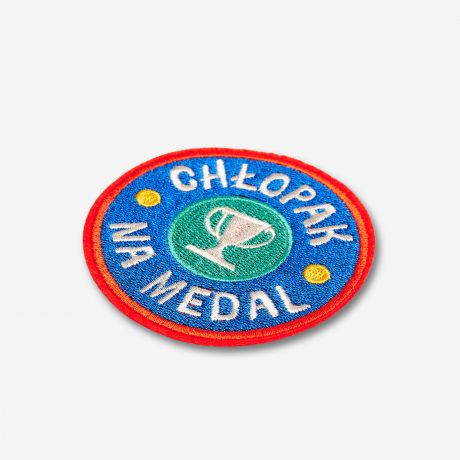 Naprasowanka CH�OPAK NA MEDAL upominek na Dzie� Ch�opaka oryginalny upominek upominek dla ch�opaka