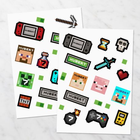 Personalizowane NAPRASOWANKI w stylu MINECRAFT na ubrania
